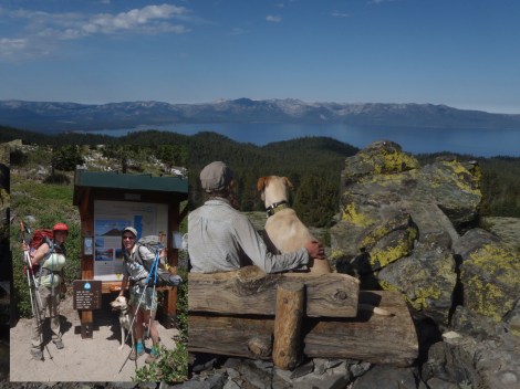 Enjoying our last TRT panoramic view of Lake Tahoe and we made it!!
