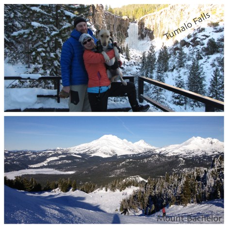 Bend, OR - Tumalo Falls and view from Mount Bachelor