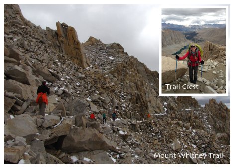 Descending back to the Whitney Junction and our last view west at Trail Crest