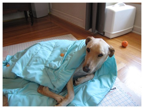 Finished sleeping bag