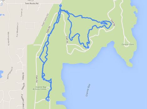Granite Bay ride mapped on Endomondo