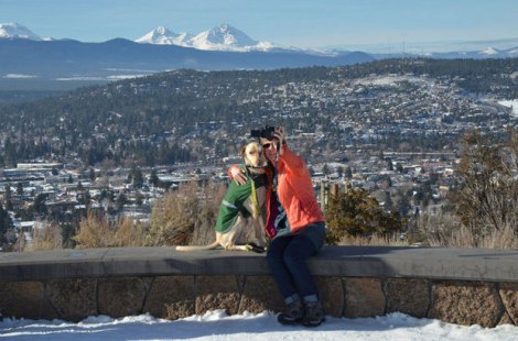 Selfie on Pilot Butte - photo by Terry Richard
