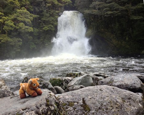 Harper Fawn at Iris Burn Waterfall.