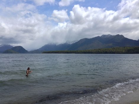 The beach at Moturau Hut. Photo by Compass